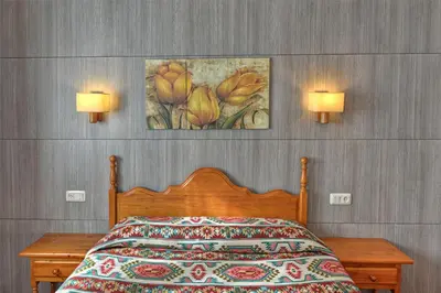 Cama o camas de una habitación en Apartamentos Petronilla
