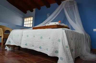 Cama o camas de una habitación en Casa Rural FuenteVieja