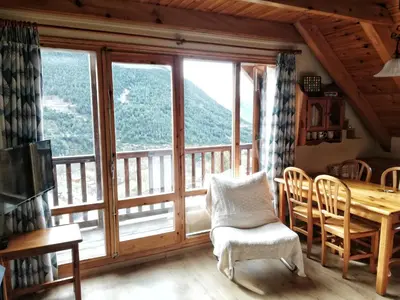 Zona de estar de Apartament Ca de Gallisca Taüll Vistas Espectaculares