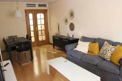 Zona de estar de Amplio apartamento Plaza de Toros