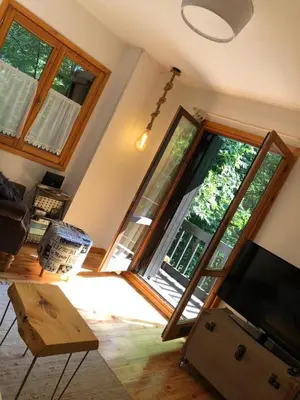 Una televisión o centro de entretenimiento en BPIRINEOS-La casita del Rebeco