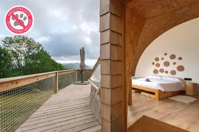 Cama o camas de una habitación en Irati Barnean