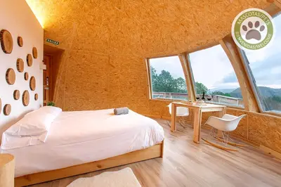 Cama o camas de una habitación en Irati Barnean
