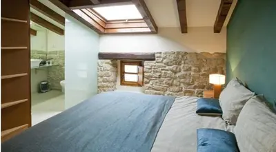 Cama o camas de una habitación en Casa Rural Lakoak