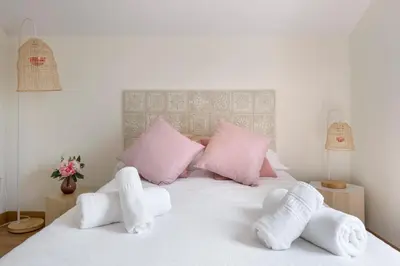 Cama o camas de una habitación en Atico Abi Villanua