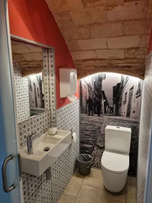 Un baño de Hostal La Rúa