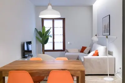 Una televisión o centro de entretenimiento en Dos Torres Exclusivos en Calle Alfonso I
