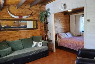 Cama o camas de una habitación en Hill top hide away