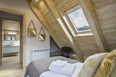 Cama o camas de una habitación en Luderna - Dúplex Serradet