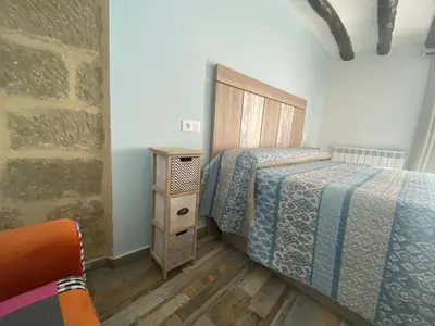 Cama o camas de una habitación en Casa Molinero Abiego