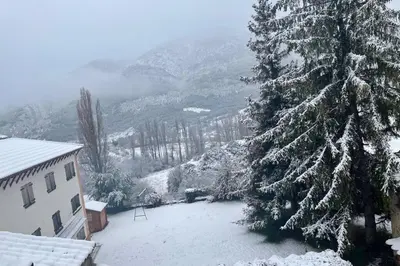 Apartamento Rural Casa Bergua en Arguis en invierno