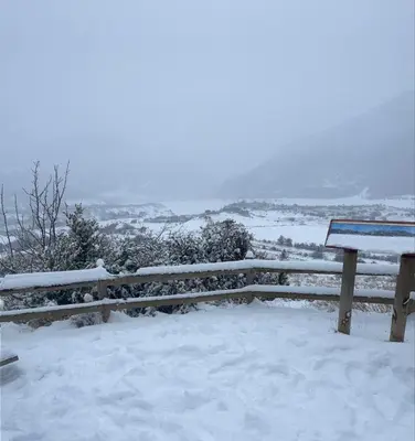 Apartamento Rural Casa Bergua en Arguis en invierno