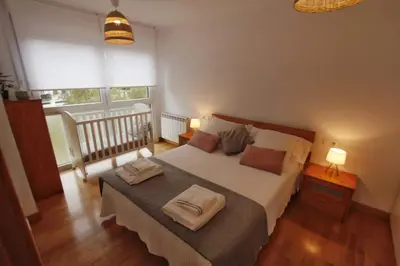 Cama o camas de una habitación en Apartamento Buruntzali