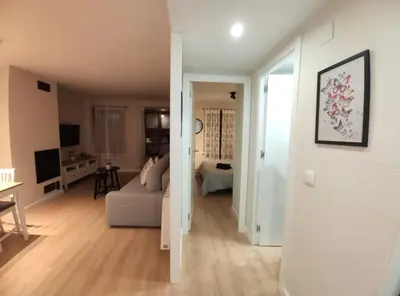 Una televisión o centro de entretenimiento en Apartamento Casa Bielsa