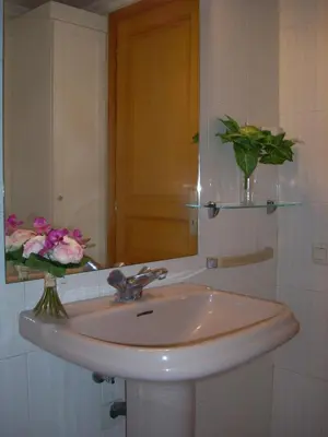 Un baño de Apartamentos Los Tilos