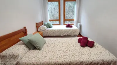 Cama o camas de una habitación en Martina VUT , Estación de Canfranc
