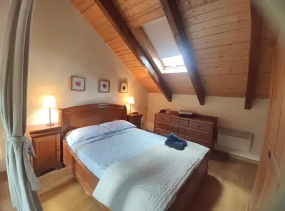 Cama o camas de una habitación en Duplex Familiar Izarraitz