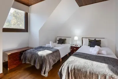 Cama o camas de una habitación en Villa Lana chalet Baros, Jaca