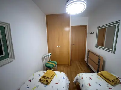 Cama o camas de una habitación en ACOGEDOR ÁTICO DÚPLEX EN TREMP