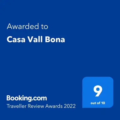 Certificado, premio, señal o documento que está expuesto en Casa Vall Bona