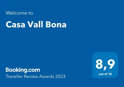 Certificado, premio, señal o documento que está expuesto en Casa Vall Bona