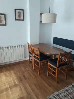 Zona de estar de Agradable apartamento con jardín privado en Cerler