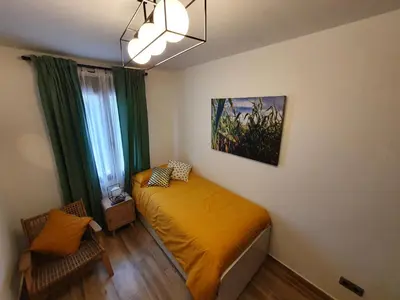 Cama o camas de una habitación en Casa Rural Hospitalero