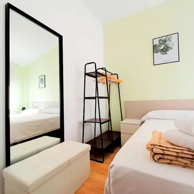 Cama o camas de una habitación en Ático en Monzón