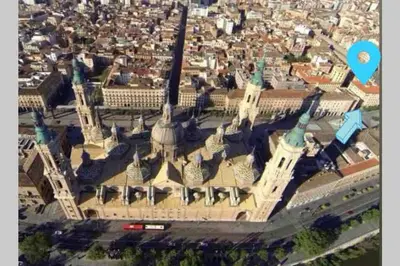 Vista general de Zaragoza o vista desde el apartamento