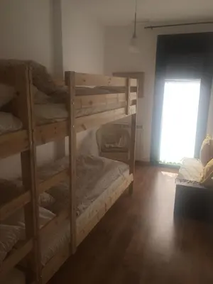 Cama o camas de una habitación en Apartamento Balcón de Jaca