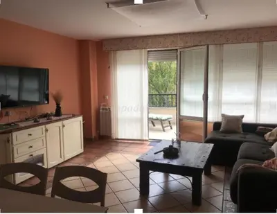 Una televisión o centro de entretenimiento en Casa Las Tondas