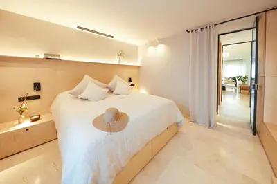 Cama o camas de una habitación en Vip House Ainsa