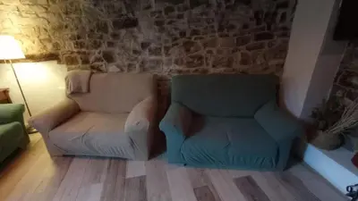 Zona de estar de El Forn de Freixenet - Casa Rural Completa
