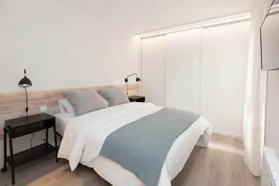 Cama o camas de una habitación en Sky Biescas II by BeValle