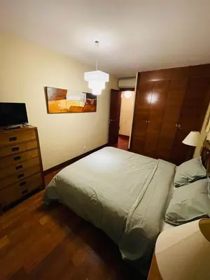 Cama o camas de una habitación en Apartamento Lola2 Boltaña