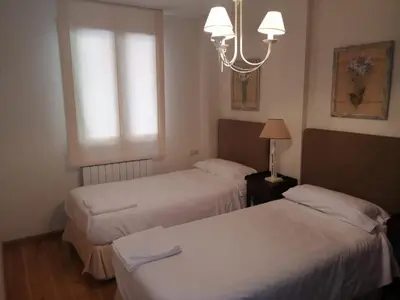Cama o camas de una habitación en Apartamento Sarrato IV de Sallent