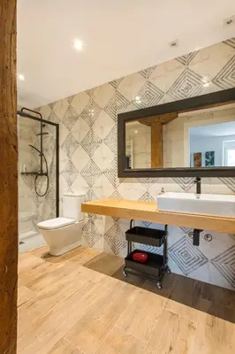 Un baño de Apartamentos turísticos Rurales ITURBURUARENA