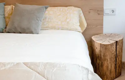 Cama o camas de una habitación en Casa Joana - Apartamento La Colomina- se admiten mascotas