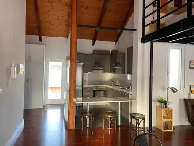 Una cocina o zona de cocina en Rooftop Alfonso