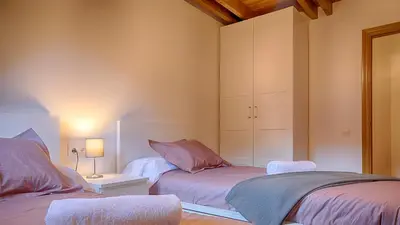 Cama o camas de una habitación en Saplan Real Estate SAUBAGA