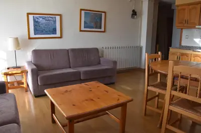Zona de estar de Apartamentos SNÖ Edelweiss
