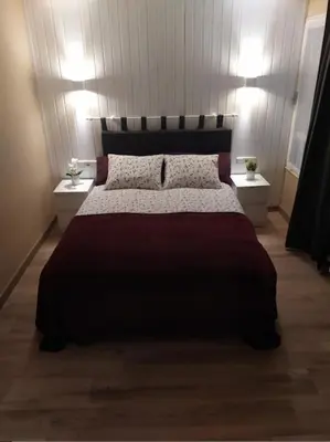 Cama o camas de una habitación en CHECK-IN CASAS El rinconet