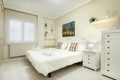 Cama o camas de una habitación en CALLE MAYOR Jaca