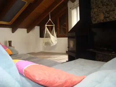 Cama o camas de una habitación en Àtic el Paller de Llau