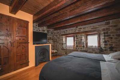 Cama o camas de una habitación en Casa Rural Borau