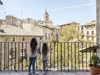 Un balcón o terraza de Cal Rellotger de Solsona
