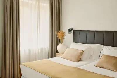 Cama o camas de una habitación en Hotel MET Pamplona