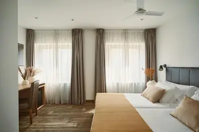 Cama o camas de una habitación en Hotel MET Pamplona