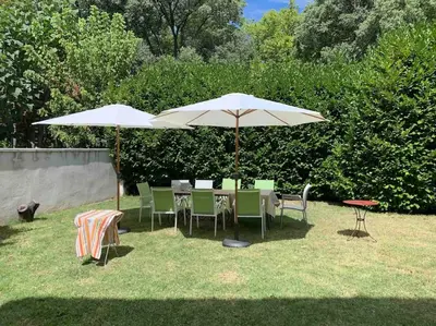 Jardín al aire libre en Villa Media Luna