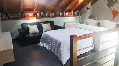 Cama o camas de una habitación en Casa Rural Tejedor